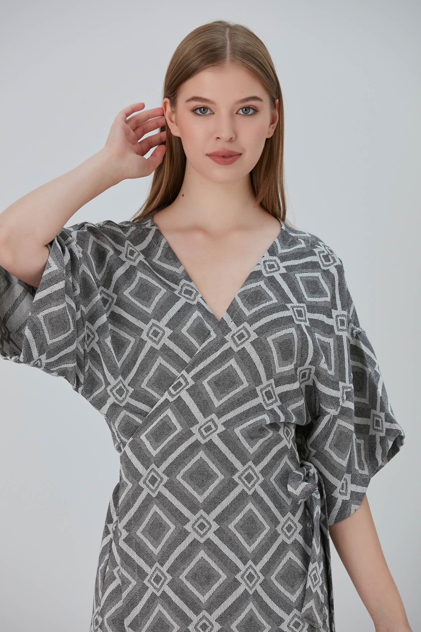 Begonville Elbise Nala Bambu Kruvaze Uzun Elbise - Prism