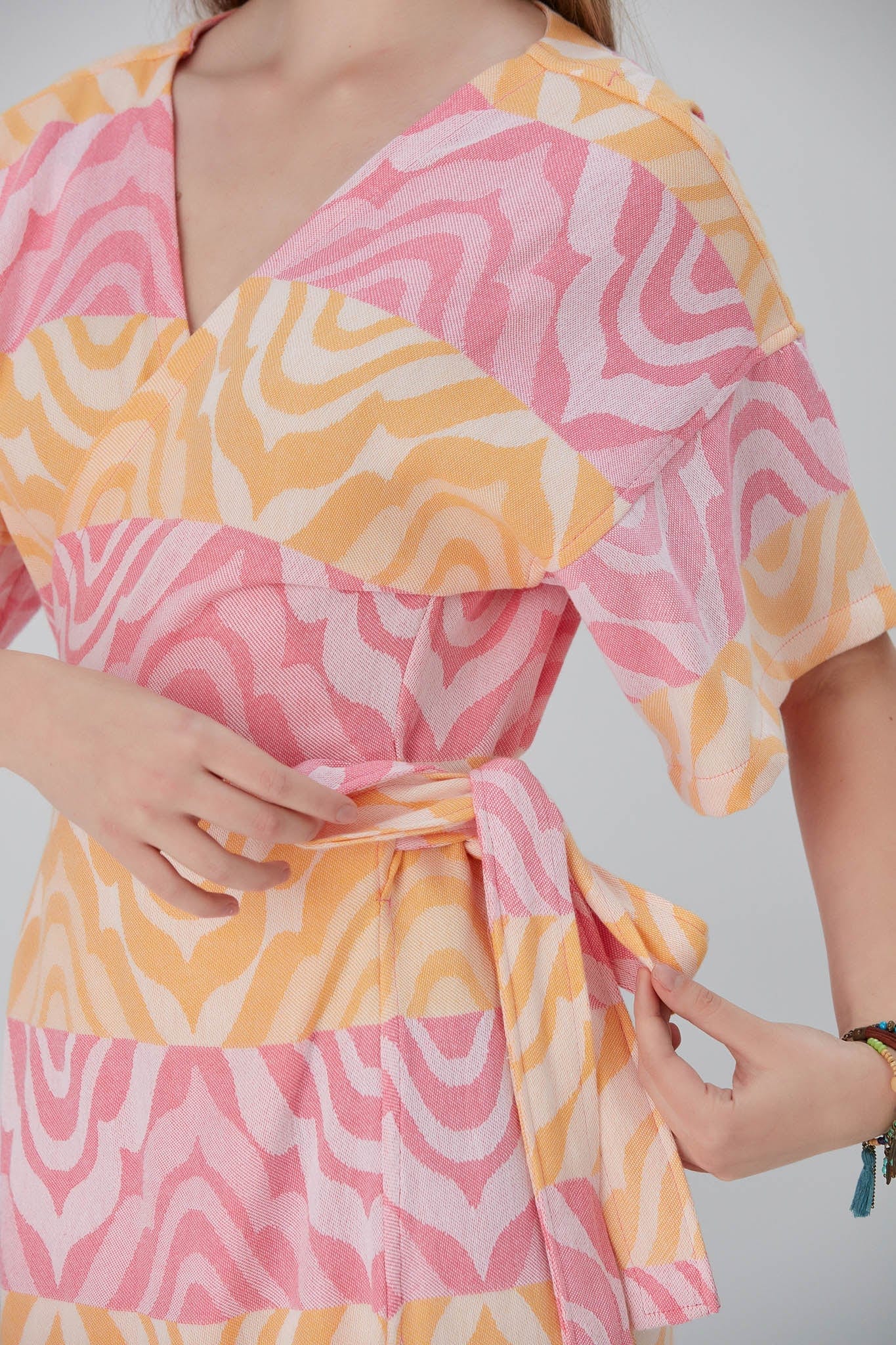 Begonville Elbise Nala Pamuk Kruvaze Uzun Elbise - Fiona Candy