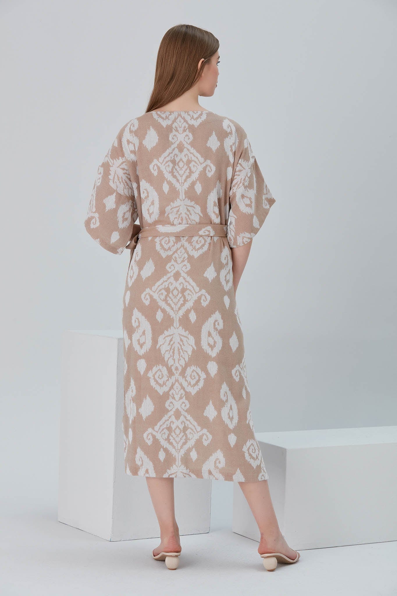 Begonville Elbise Nala Pamuk Kruvaze Uzun Elbise - Tessa