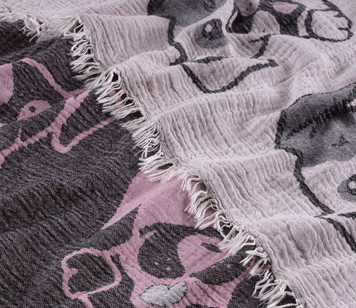 Begonville Peştemal & Pareo Doggo Köpek Temalı Müslin Pamuk Peştemal