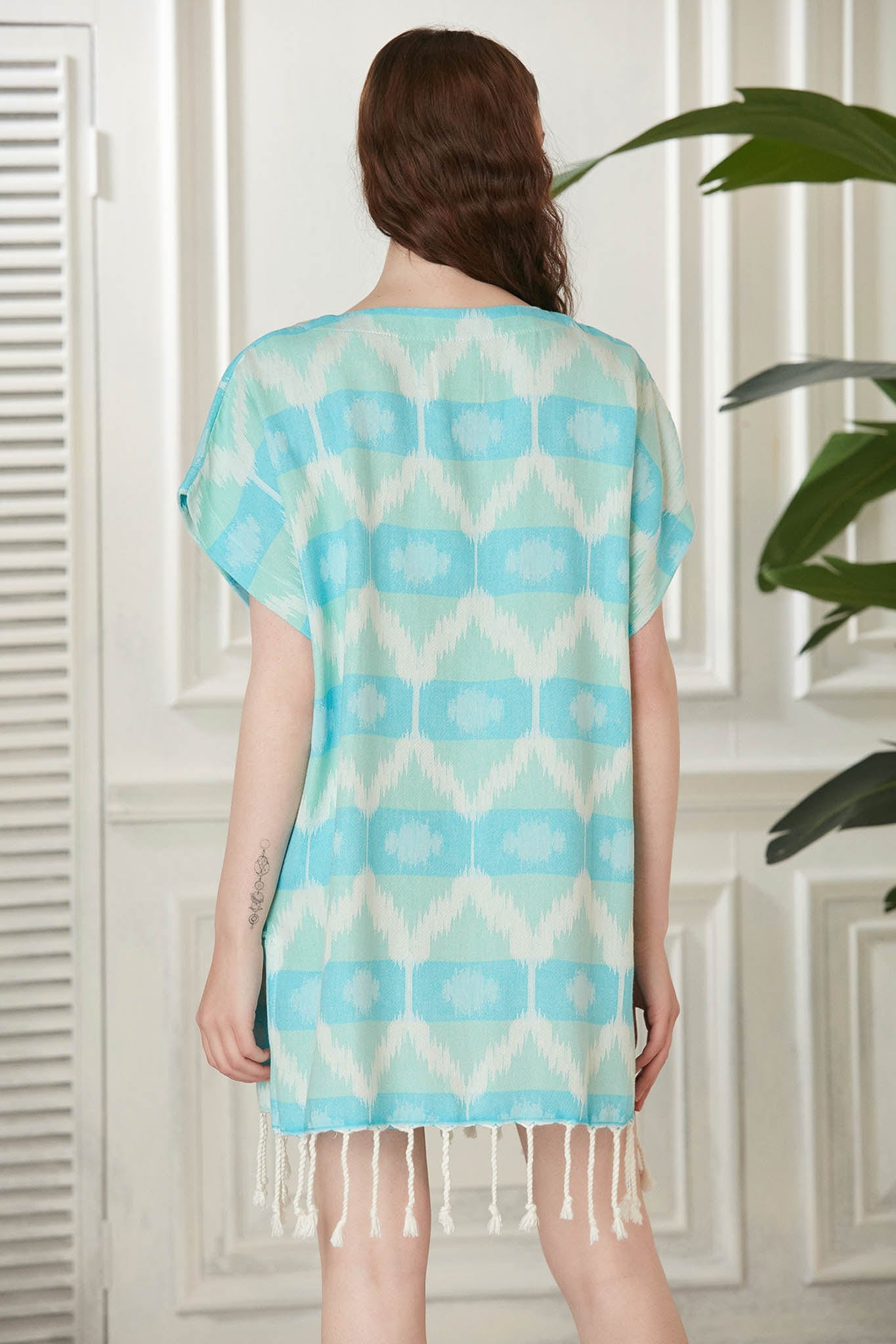 Begonville Tunik Ripple Bambu Tunik - Azure