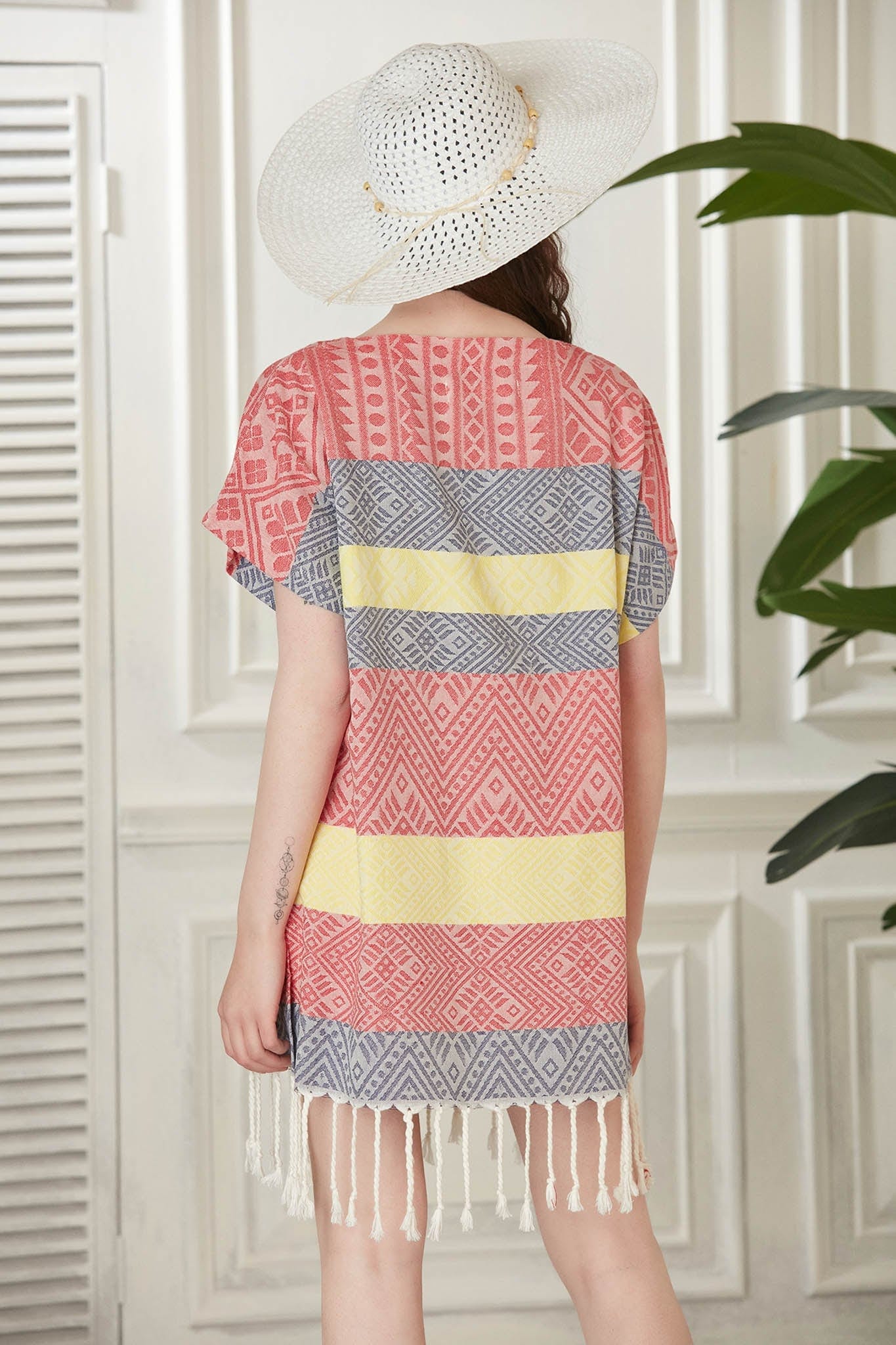 Begonville Tunik Sunrise Bambu Tunik - Kırmızı