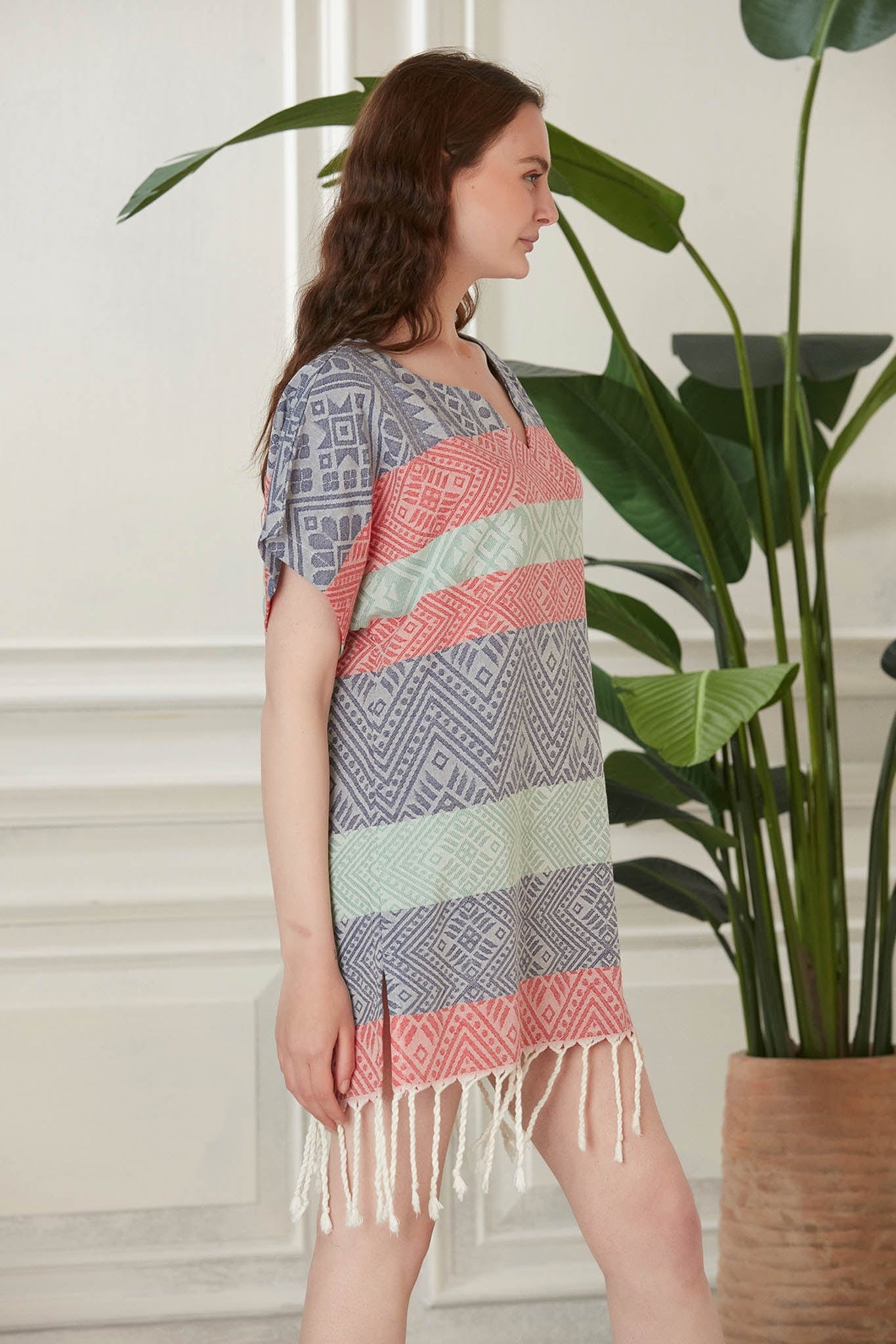 Begonville Tunik Sunrise Bambu Tunik - Lacivert