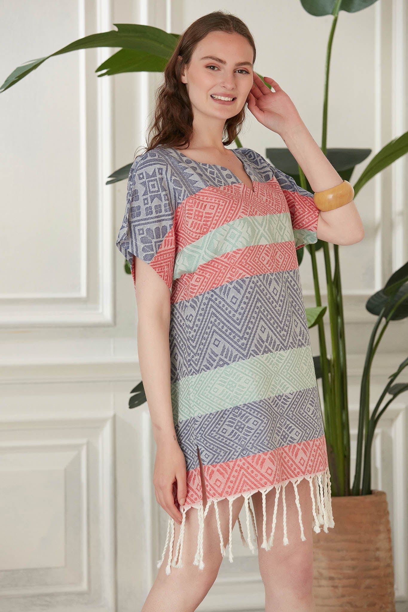 Begonville Tunik Sunrise Bambu Tunik - Lacivert
