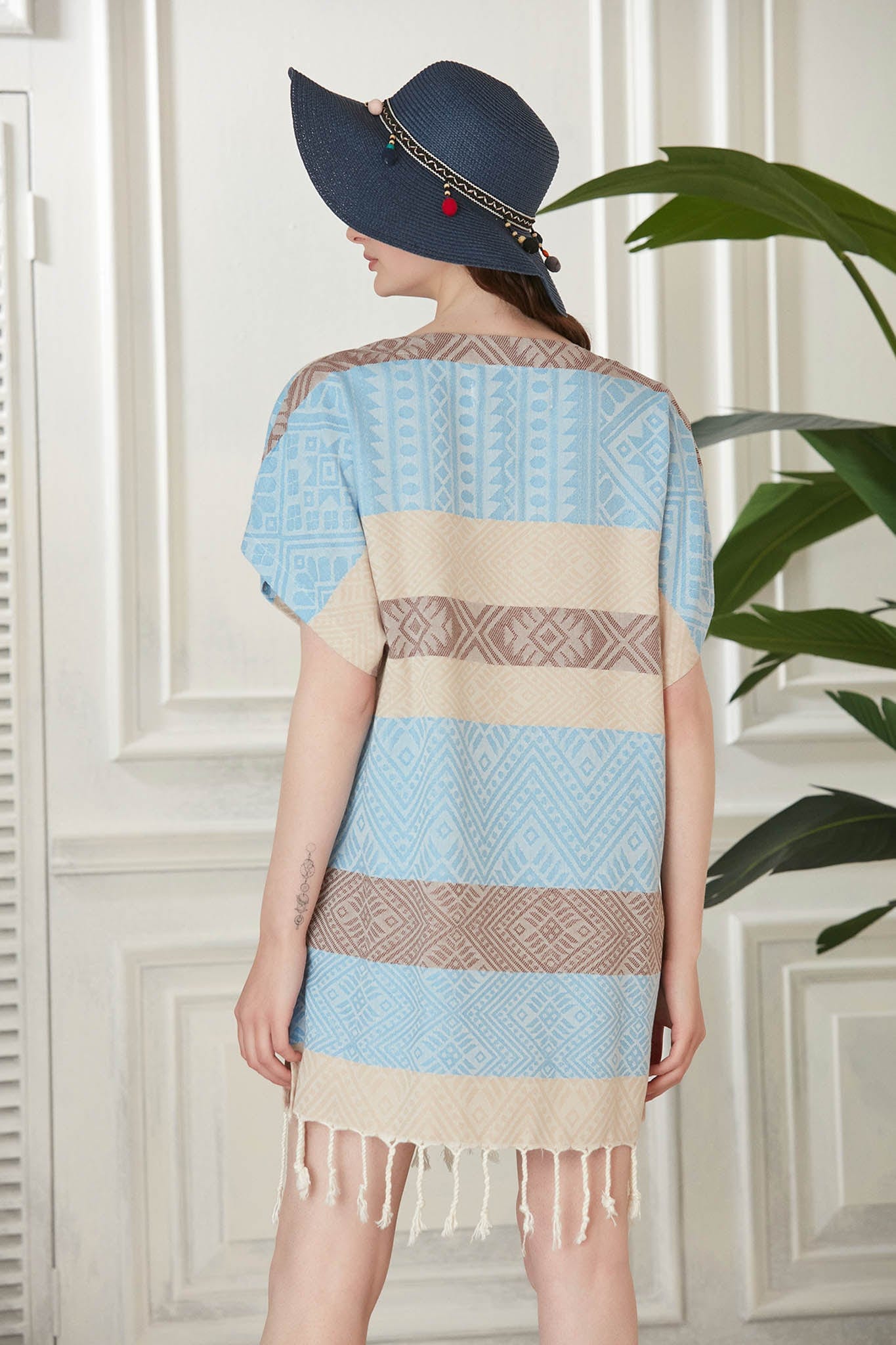Begonville Tunik Sunrise Bambu Tunik - Mavi