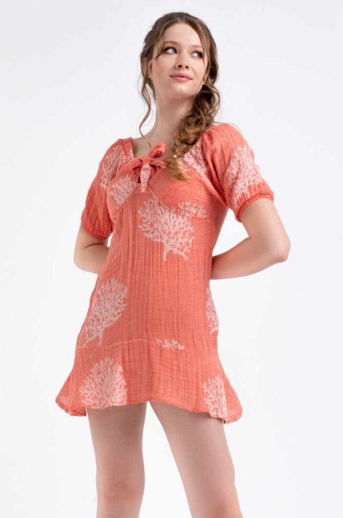 Begonville Elbise Sophie Mini Elbise - Mercan