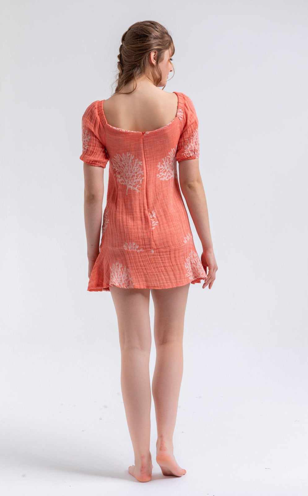 Begonville Elbise Sophie Mini Elbise - Mercan