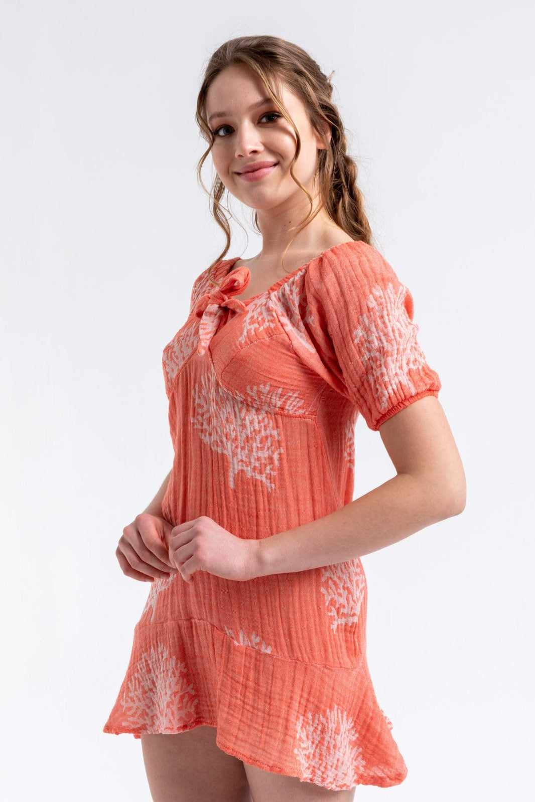 Begonville Elbise Sophie Mini Elbise - Mercan