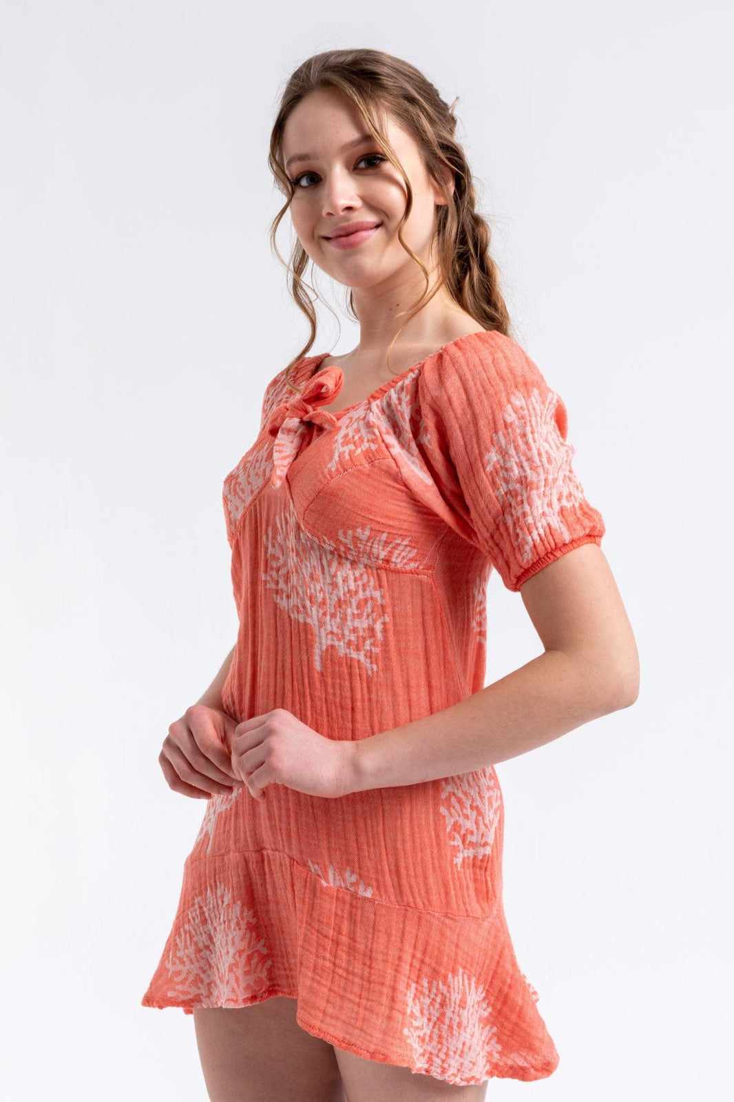 Begonville Elbise Sophie Mini Elbise - Mercan