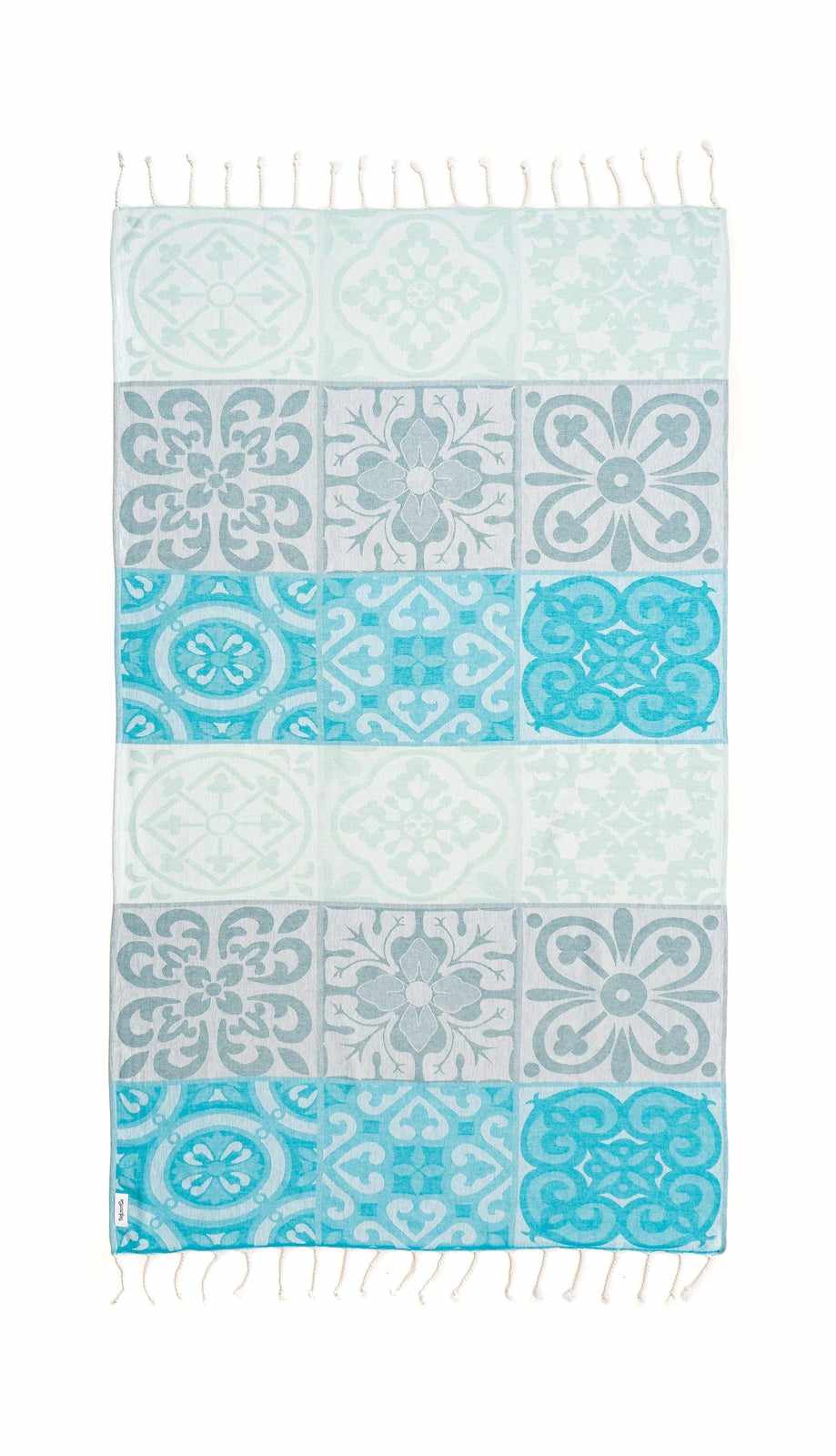 Begonville Peştemal ve Plaj Havlusu Mosaic Azure