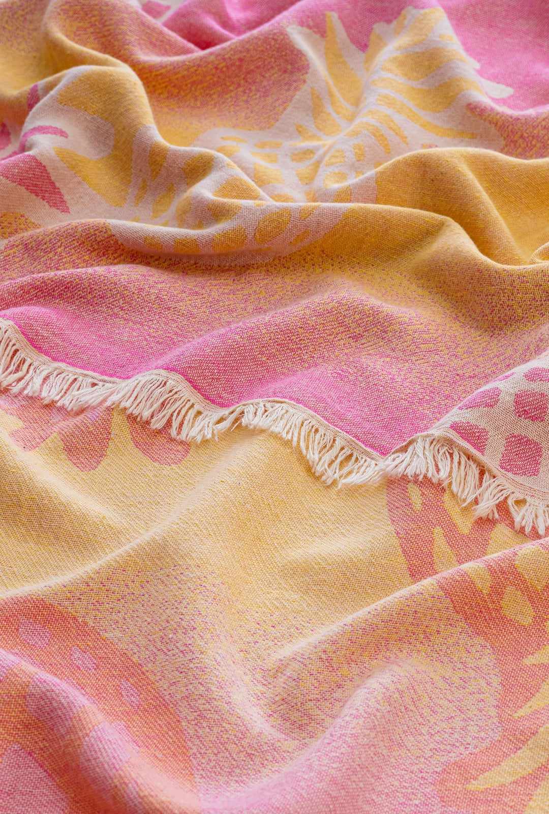 Begonville Peştemal Pareo Pineapple Çok Katmanlı Peştemal - Sarı / Pembe