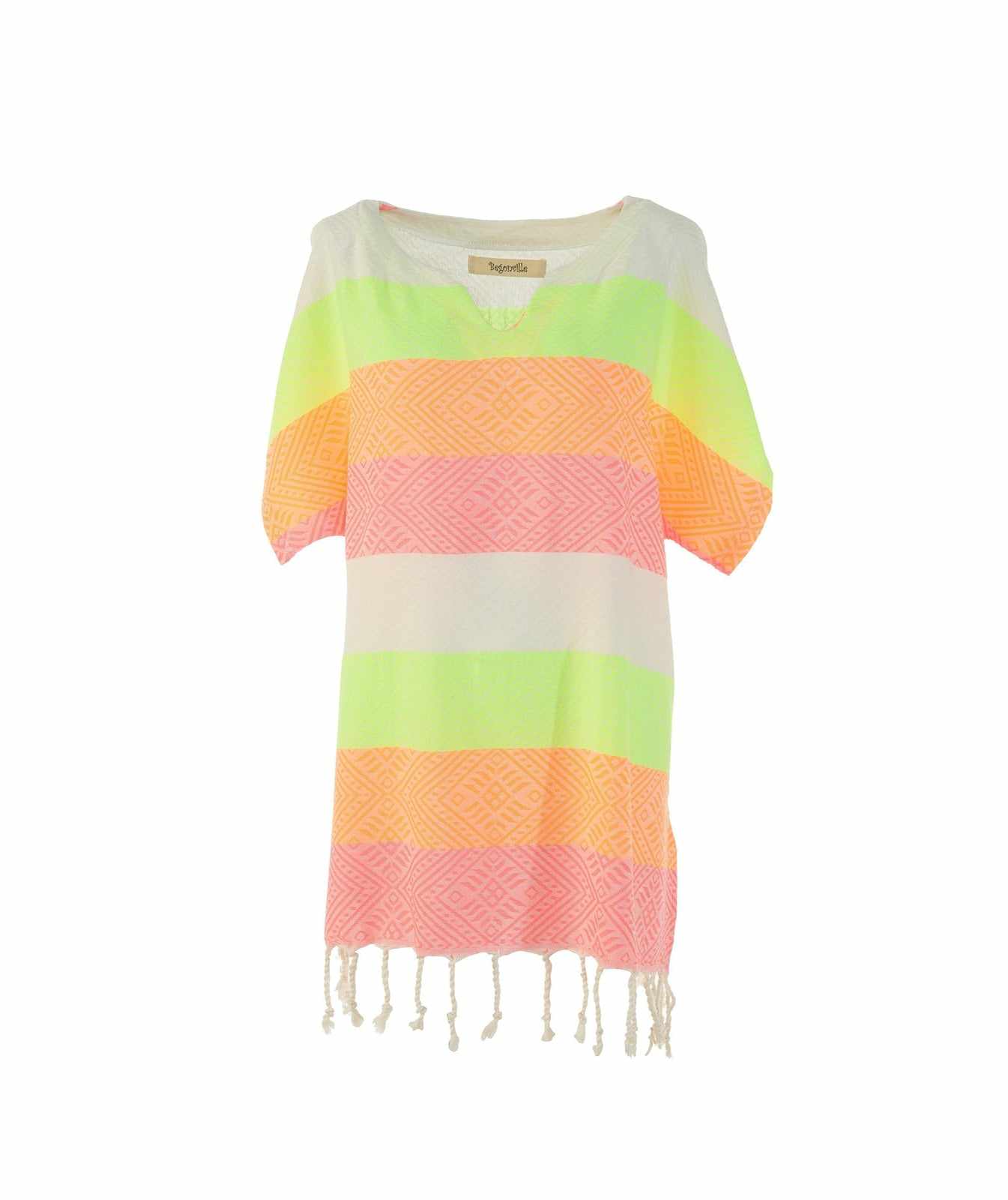 Begonville Tunik Neon Pembe Waves Bambu Tunik